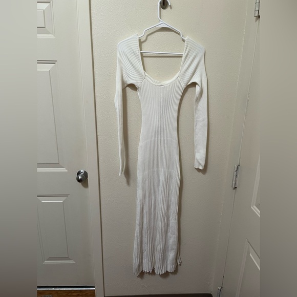 •FREE PEOPLE• Marnie Midi Dress Ribbed Knit Cut Out - Picture 7 of 8